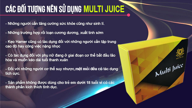Đối tượng sử dụng Multi Juice
