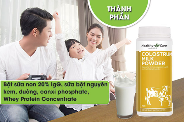 Thành phần sữa non Healthy Care