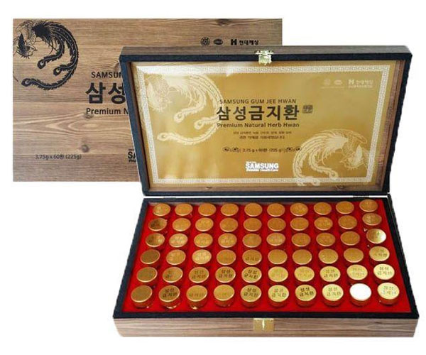An cung Ngưu Hoàng hộp gỗ Hàn Quốc 60 viên