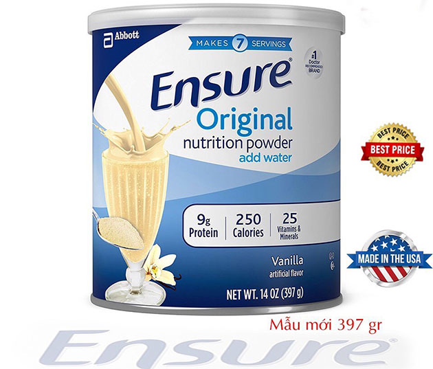 Sữa bột Ensure Mỹ giá bao nhiêu