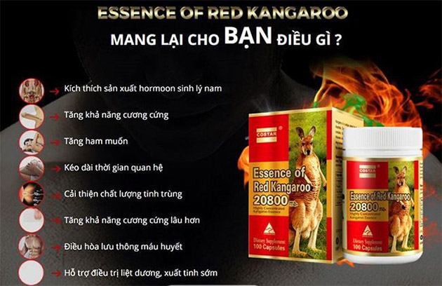 Công dụng của sản phẩm Essence Of Red Kangaroo 20800 max