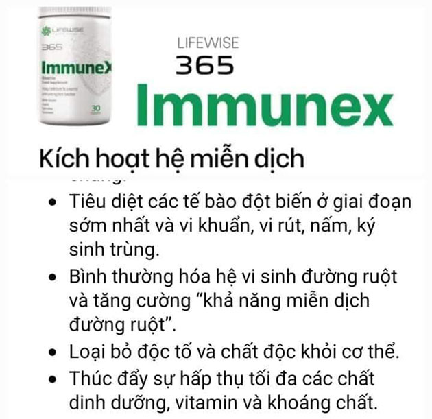 Lợi ích của Lifewise 365 Immunex