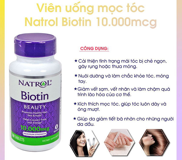Lợi ích của Natrol Biotin 10000mcg