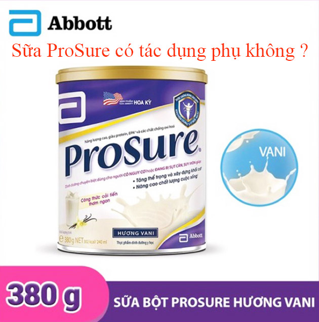 Sữa Prosure Hoa Kỳ có tác dụng phụ không ?