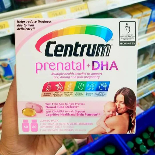 Centrum Prenatal + DHA chính hãng có  giá bao nhiêu tại Việt Nam