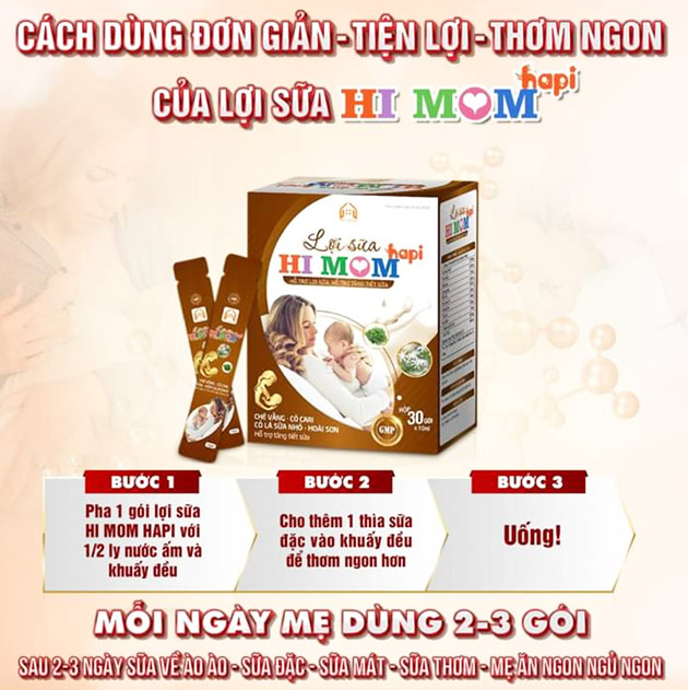 Cách sử dụng Lợi sữa Hi Mom hiệu quả