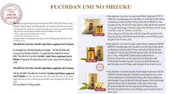 Fucoidan vàng Fucoidan Umi No Shizuku có tốt không