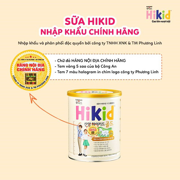 Sữa HiKid chính hãng có giá bao nhiêu tiền