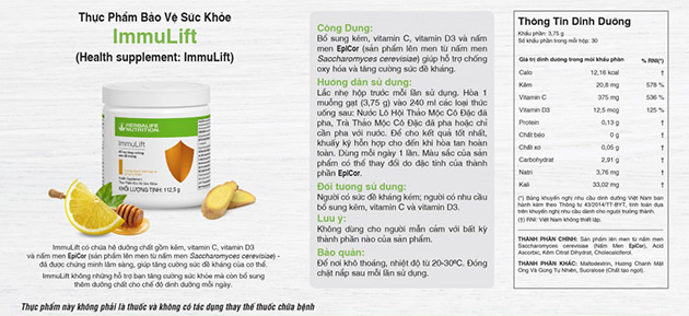 Herbalife Immulift liệu pháp mới trong công cuộc tăng cường sức đề kháng