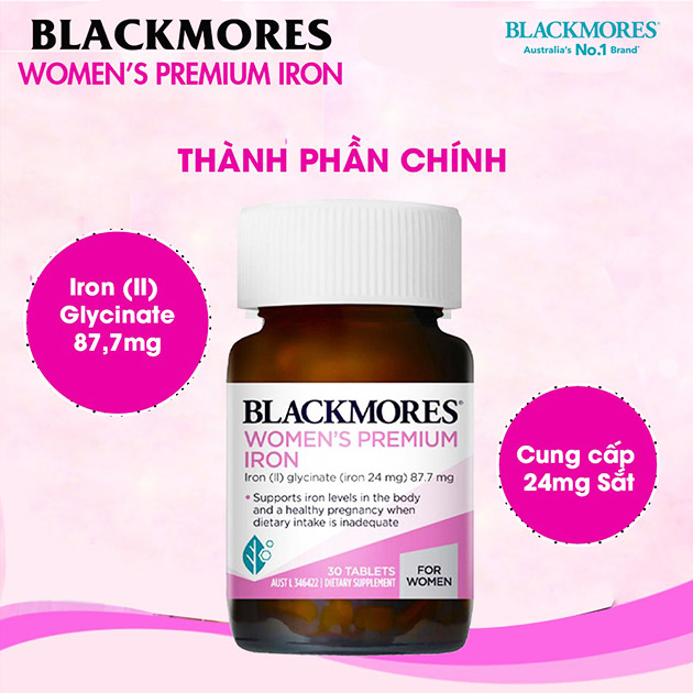 Thành phần chính trong viên sắt Blackmores Pregnancy Iron gồm những gì