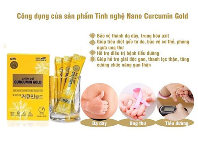 Công dụng khi dùng Tinh nghệ Nano Curcumin Gold