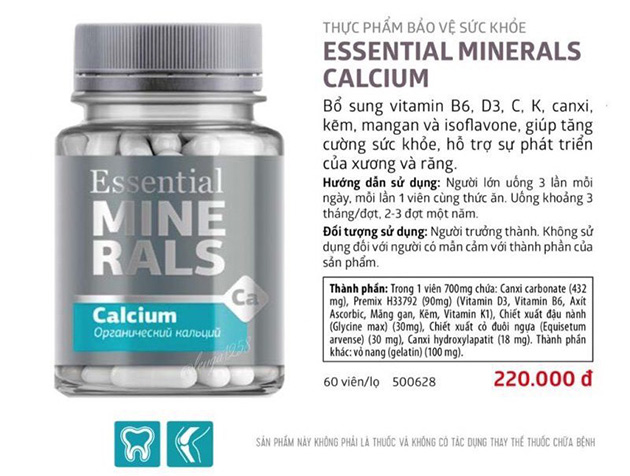 Essential Minerals Calcium Siberian Wellness là gì