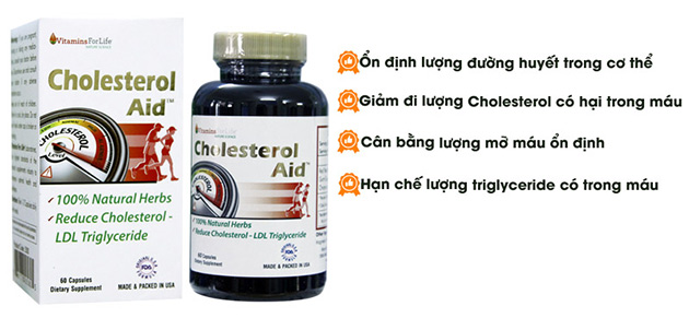 Lợi ích của giảm mỡ máu Cholesterol Aid