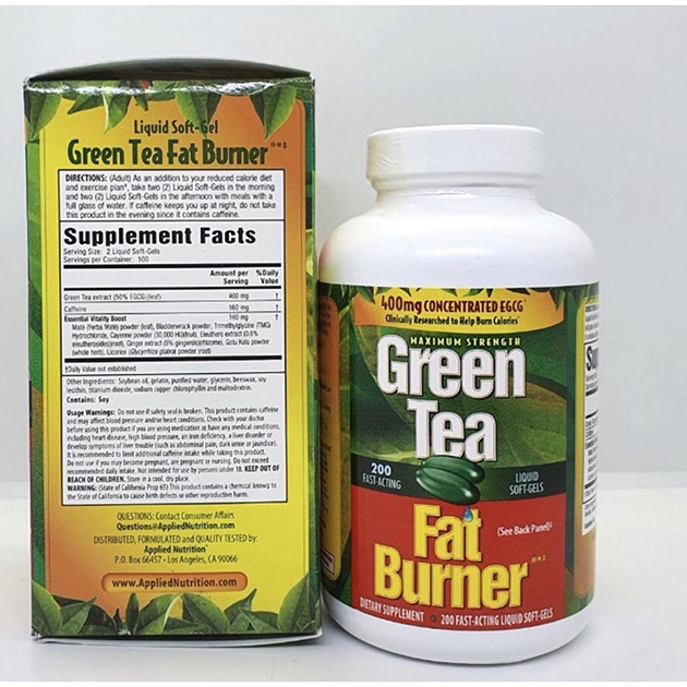 Thành phần có trong viên giảm cân Green Tea Fat Burner