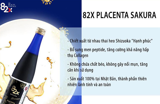 Nước uống Placenta 82X Sakura Premium có tốt không