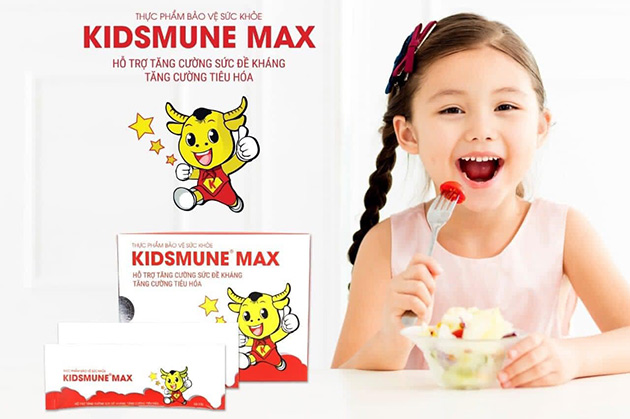 Kidsmune Max biện pháp tăng cường đề kháng lẫn hệ tiêu hóa