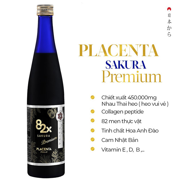 Thành phần có trong Placenta 82X Sakura Premium