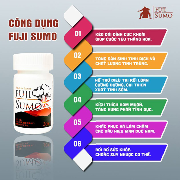 Công dụng của thực phẩm bảo vệ sức khỏe Fuji Sumo