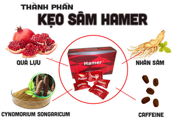 Thành phần dưỡng chất có trong kẹo sâm sinh lý Hamer