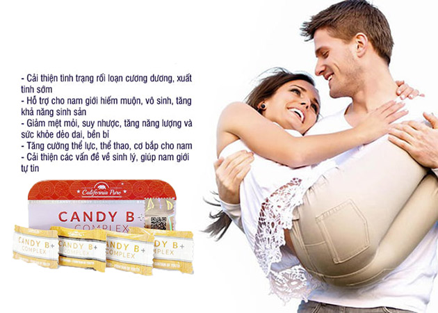 Công dụng của kẹo tăng cường sinh lý Candy B+ Complex