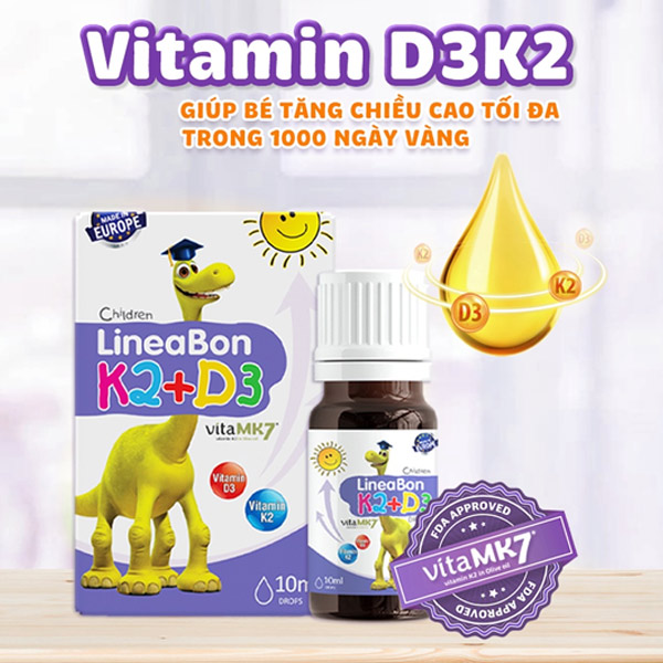 Vitamin LineaBon K2D3 cho bé cao lớn mỗi ngày