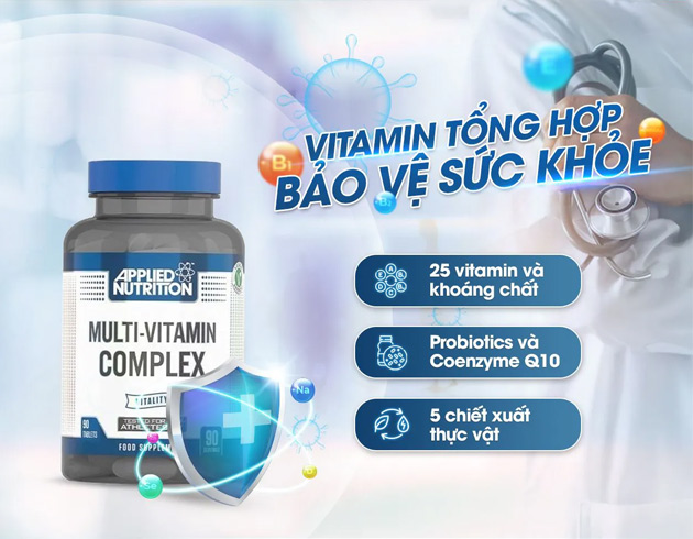 Multi Vitamin Complex Applied Nutrition Tăng năng lượng