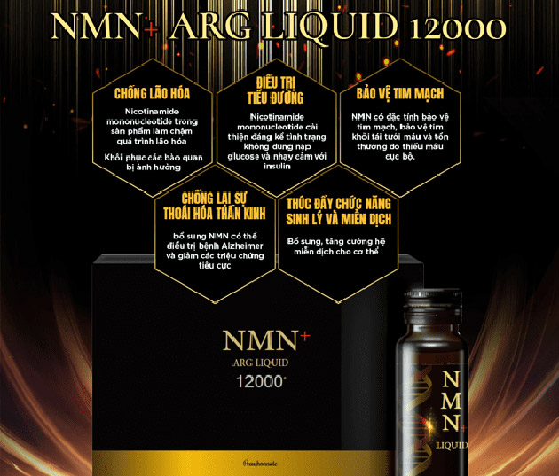 Lợi ích của NMN+ Arg Liquid 12000