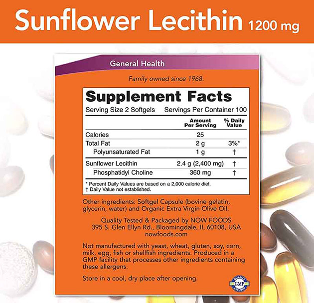 Thành phần của Sunflower Lecithin