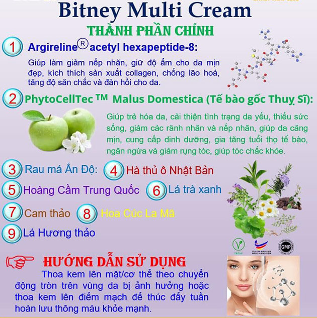 Bitney Multi Cream cách đơn giản nhất để có 1 làn da đẹp