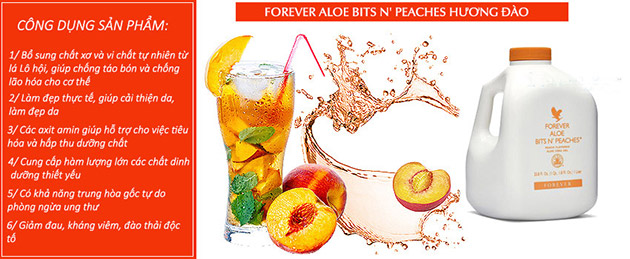 Công dụng của nước Forever Aloe Bits N’peaches