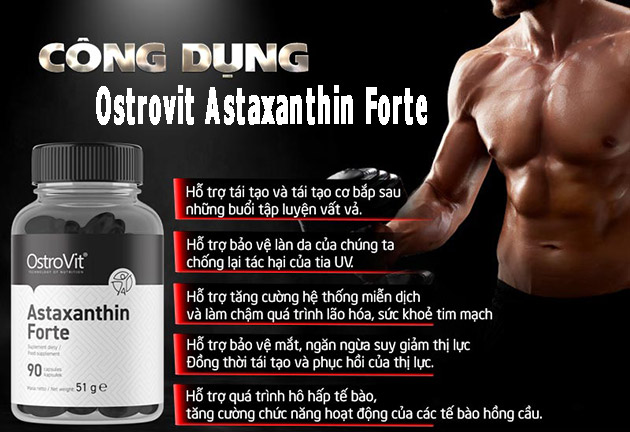 Lợi ích mà Ostrovit Astaxanthin Forte mang lại cho người dùng