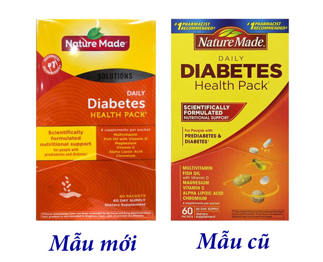 Daily Diabetes Health Pack cung cấp dinh dưỡng chuyên biệt cho người tiểu đường