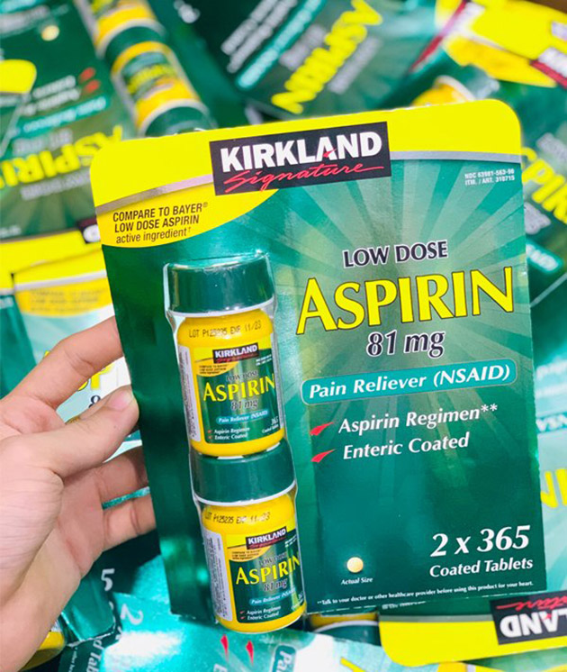 Aspirin 81mg Kirkland chính hãng tại cửa hàng Thanh Hương Shop