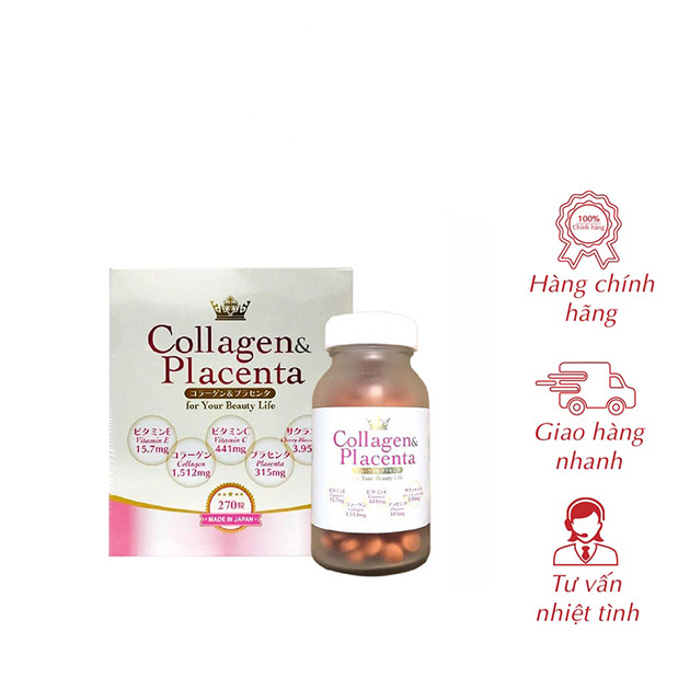 Collagen Placenta 5 in 1 Nhật Bản chính hãng giá bao nhiêu