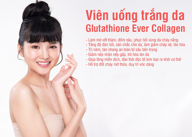 Công dụng của viên trắng da Glutathione Ever Collagen