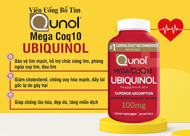 Lợi ích khi dùng Qunol Mega CoQ10 Ubiquinol