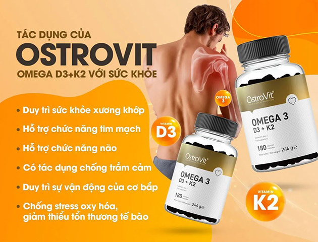 Ostrovit Omega 3 D3 + K2 có công dụng gì