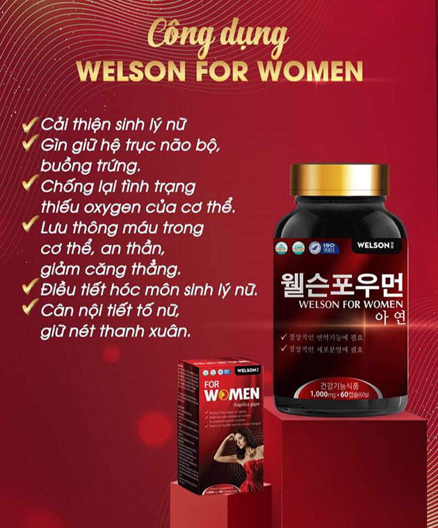 Công dụng của viên uống Welson For Women Hàn Quốc
