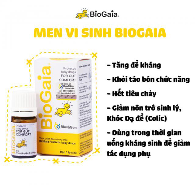 Công dụng của Men vi sinh Biogaia Protectis