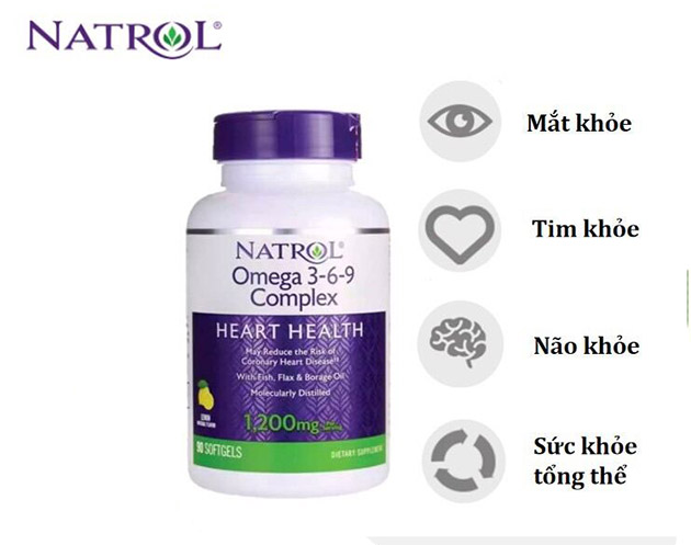 Công dụng chính của viên uống Natrol omega 3 6 9 Complex