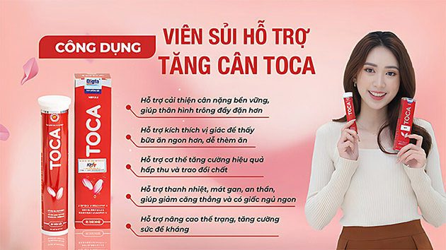 Công dụng của Tăng cân Toca