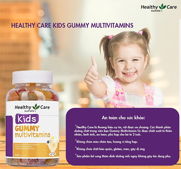 Kẹo dẻo Kids Gummy Multivitamins có tốt không