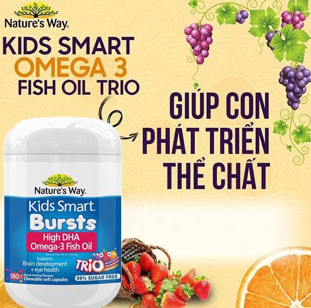 Kids Smart Bursts High DHA Omega 3 Fish Oil là gì