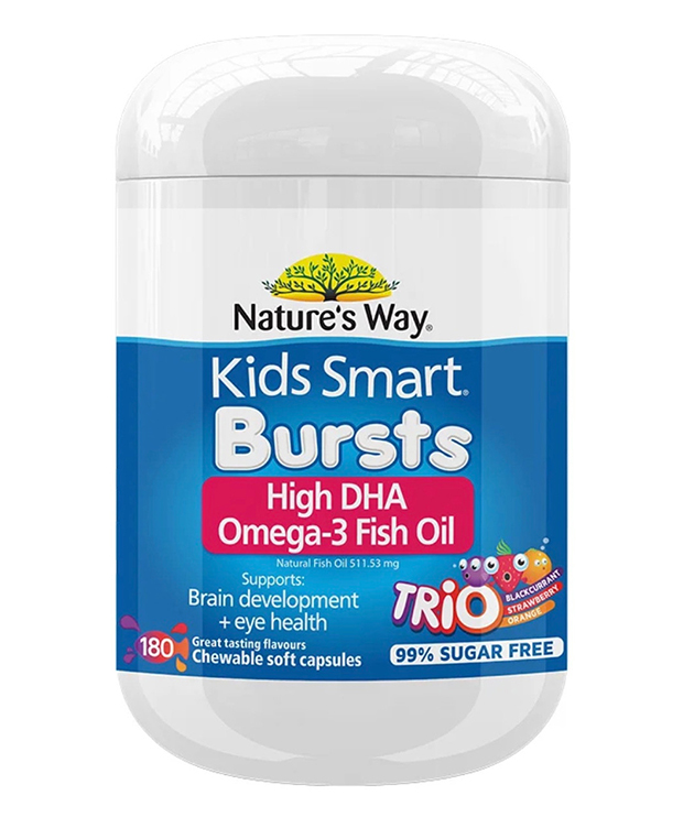 Kids Smart Bursts High DHA Omega 3 Fish Oil