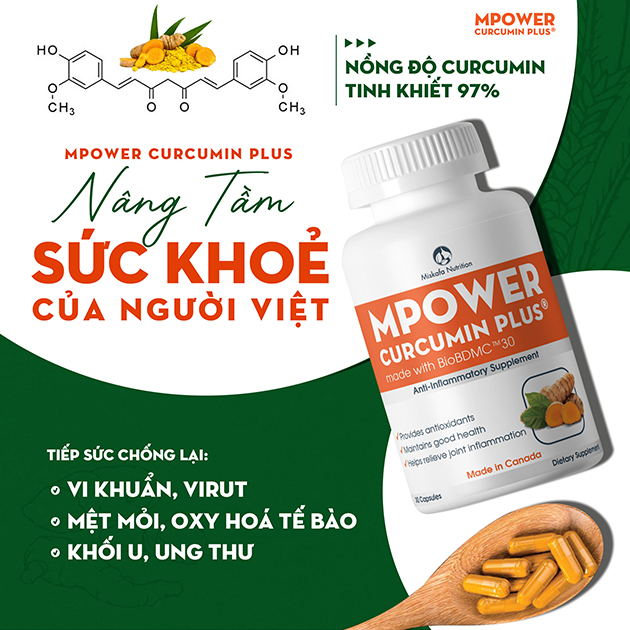 Mpower Curcumin Plus chính hãng giá bao nhiêu