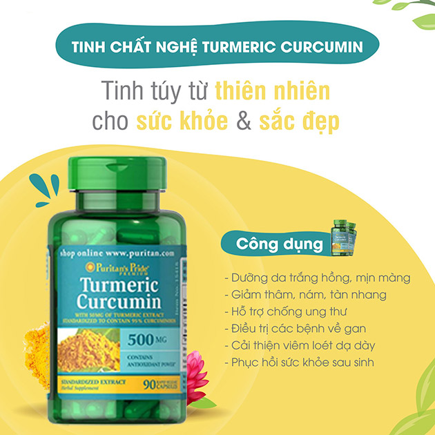 Công dụng của viên uống Turmeric Curcumin USA