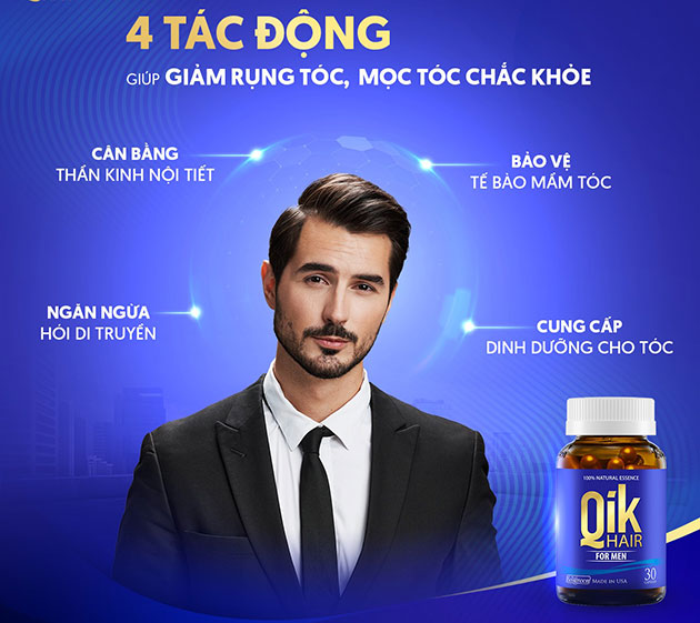 Qik Hair For Men 30 viên giá bao nhiêu