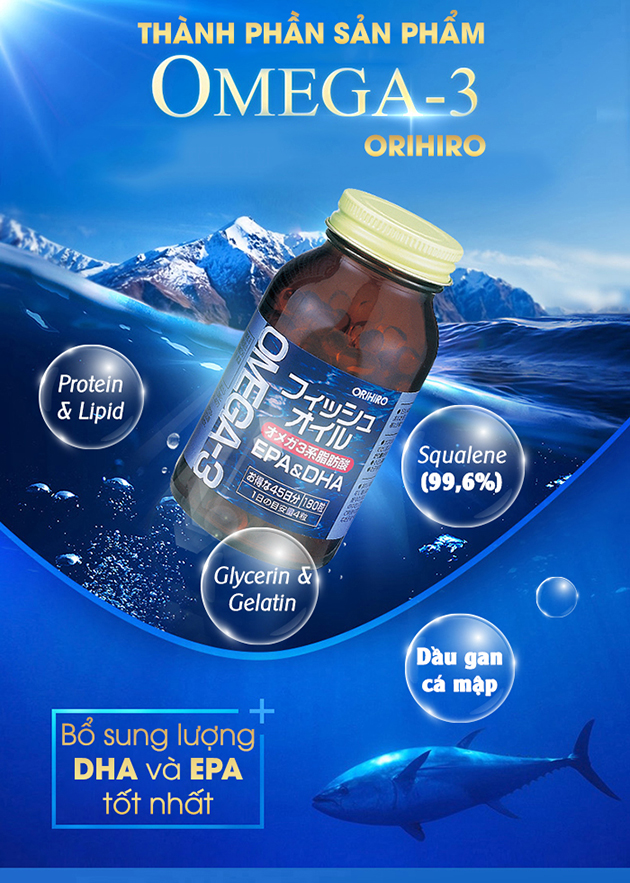 Thành phần có trong viên uống Omega-3 Orihiro