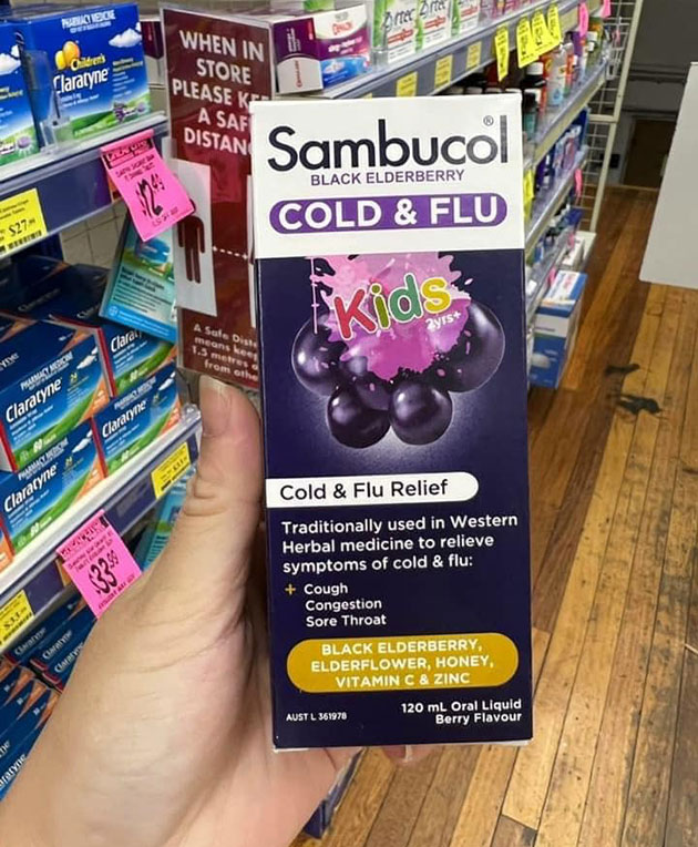 Ảnh Sambucol Cold & Flu chính hãng tại shop