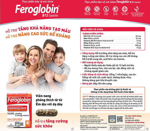 Vitabiotics Sắt Feroglobin B12 là gì